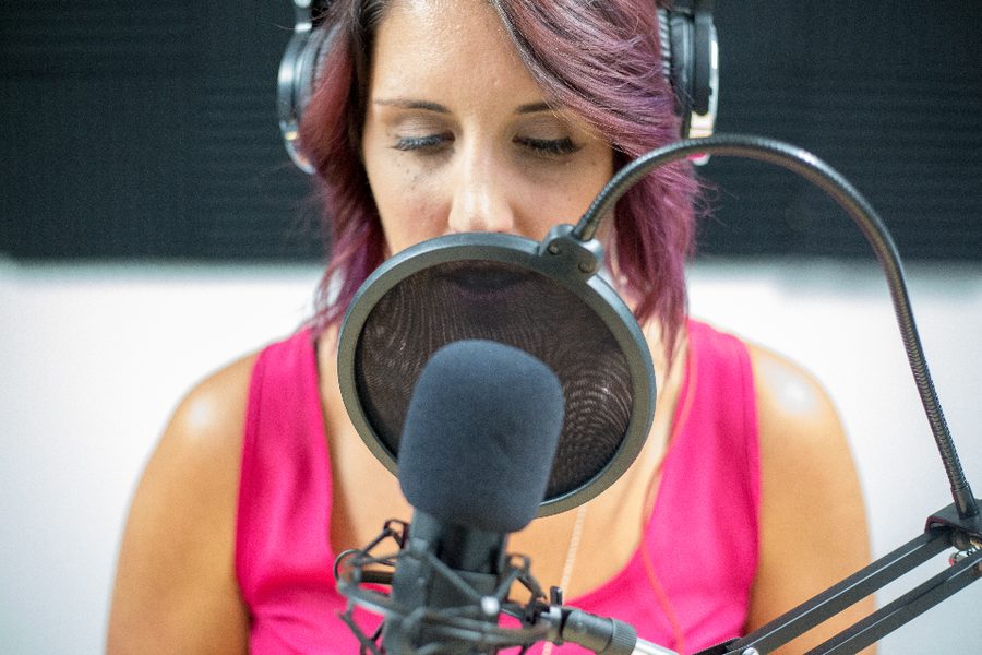 Estúdio montado para gravação de entrevista